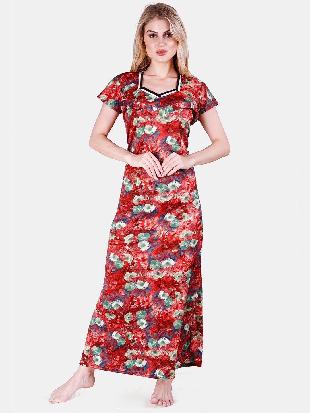 Be You Printed Satin Maternity Maxi Nightdress-picture-52