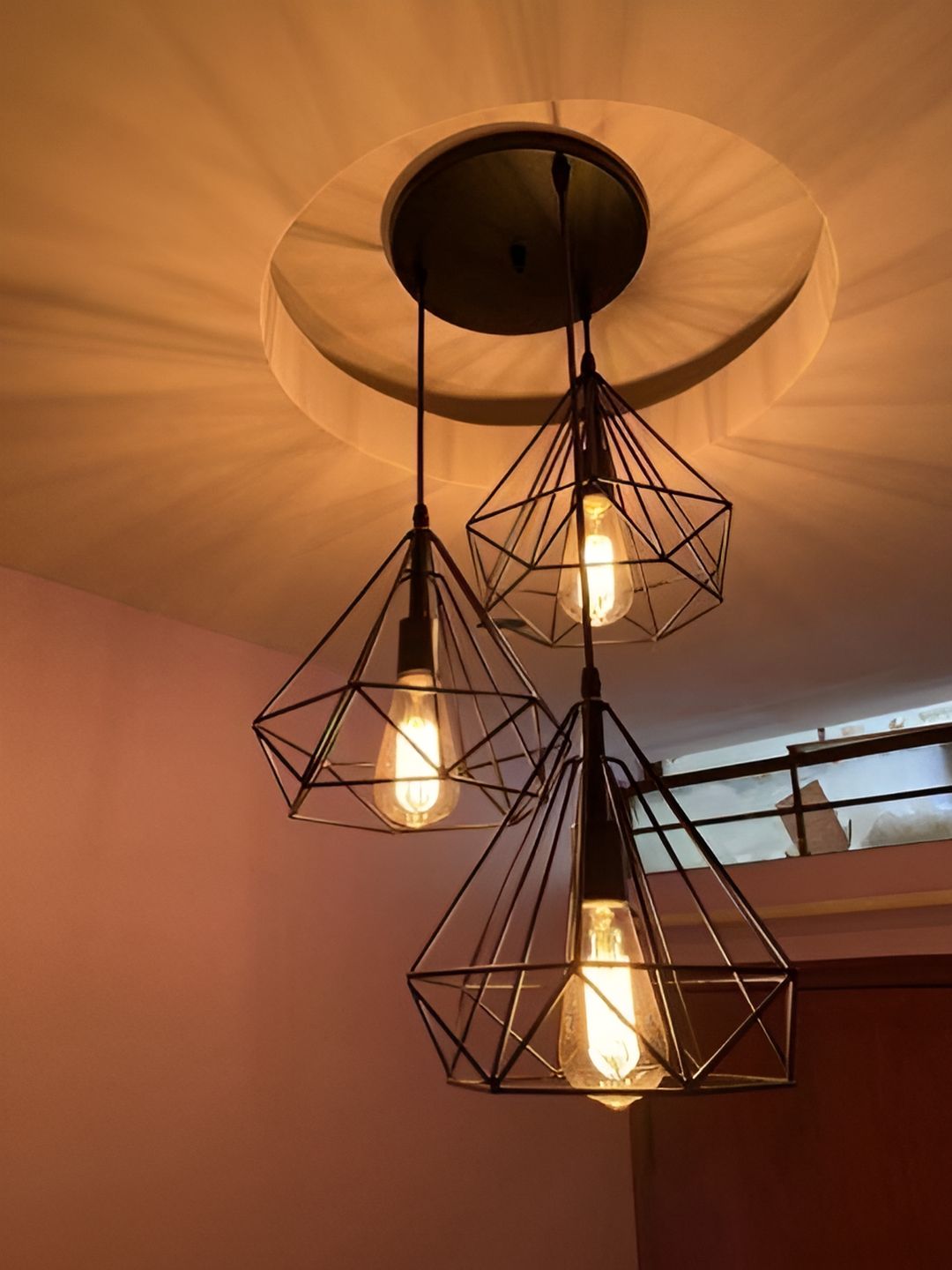 DENICRAAS Black Textured Hanging Ceiling Lamp-picture-22