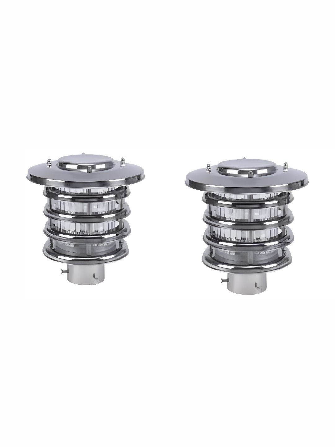 DENICRAAS Set Of 2 Grey Textured Outdoor Lamp-picture-22