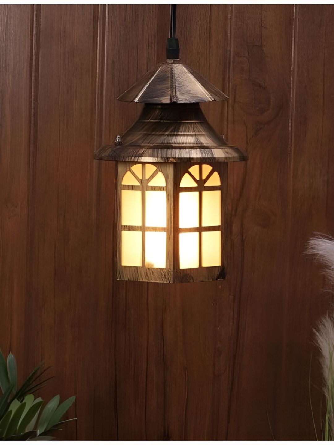 DENICRAAS Brown Textured Hanging Ceiling Lamp-picture-13