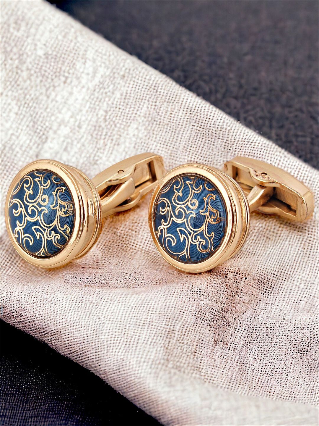 LUCKY JEWELLERY Silver-Plated Cufflink-picture-34