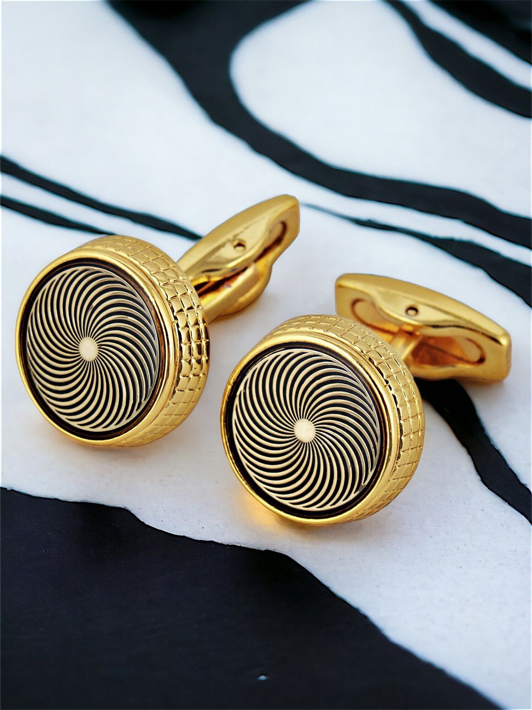 LUCKY JEWELLERY Gold-Plated Cufflink-picture-44