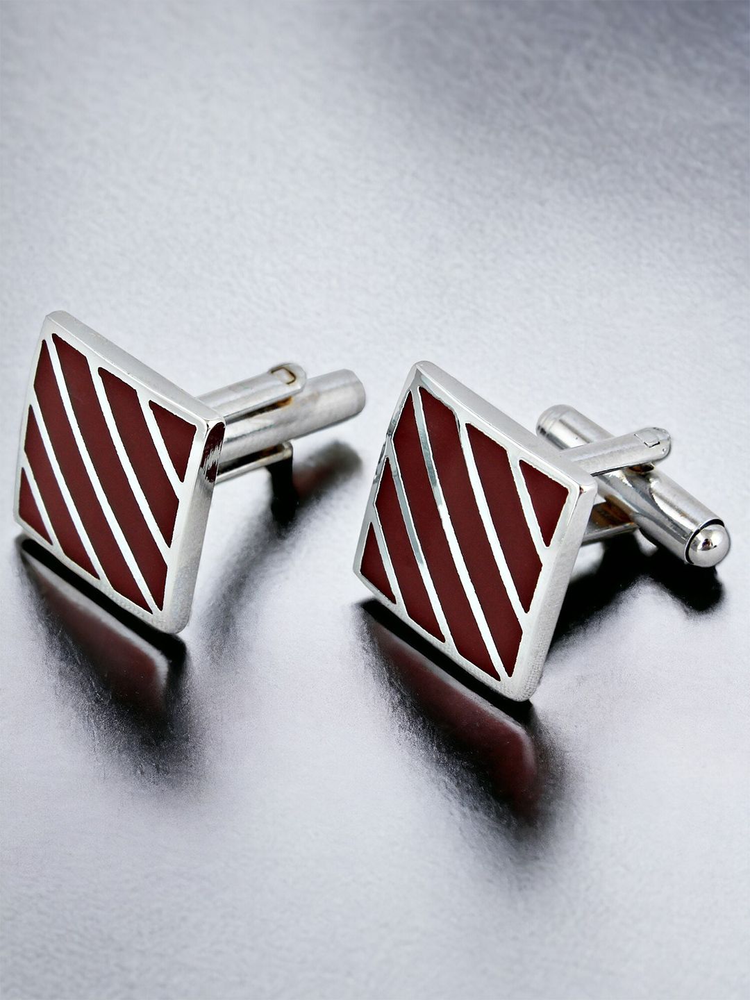 LUCKY JEWELLERY Silver-Plated Cufflink-picture-57