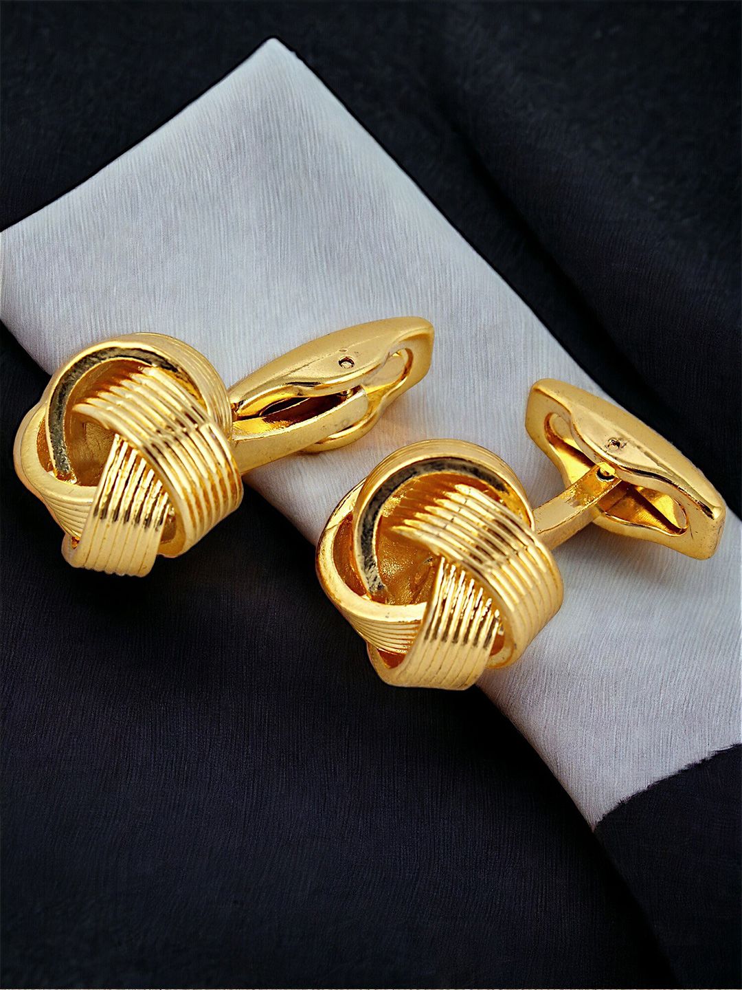 LUCKY JEWELLERY Gold-Plated Cufflink-picture-24