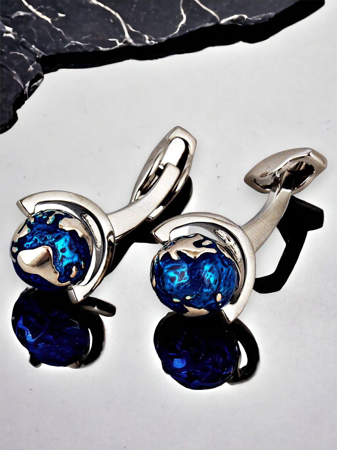 LUCKY JEWELLERY Silver-Plated Cufflink-picture-21
