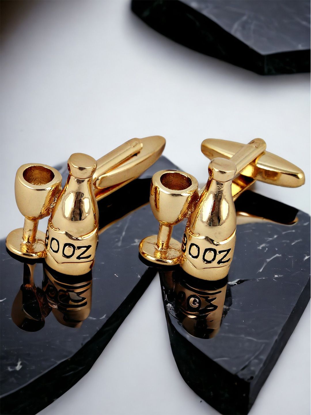 LUCKY JEWELLERY Gold-Plated Cufflink-picture-47