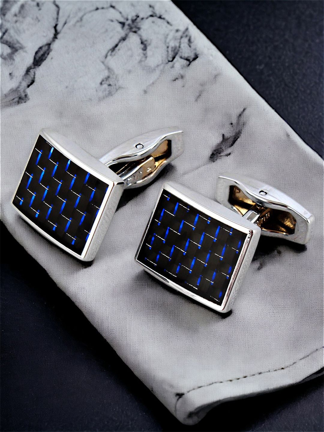 LUCKY JEWELLERY Silver Plated Cufflink-picture-23