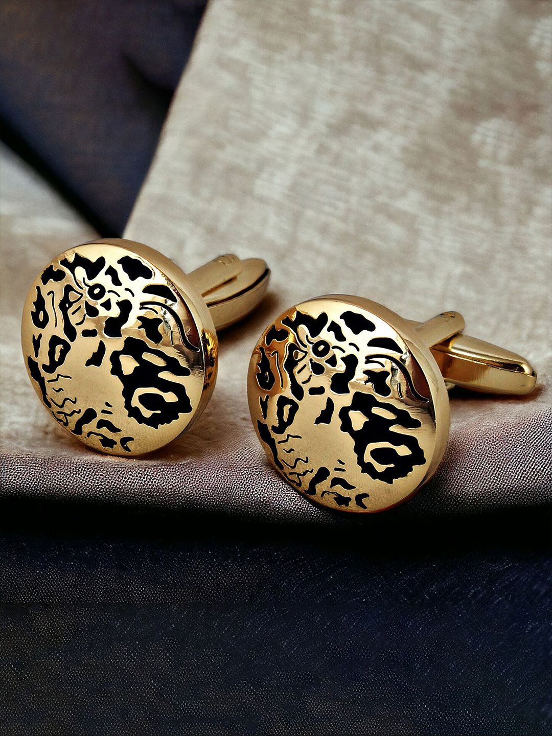 LUCKY JEWELLERY Gold-Plated Cufflink-picture-36