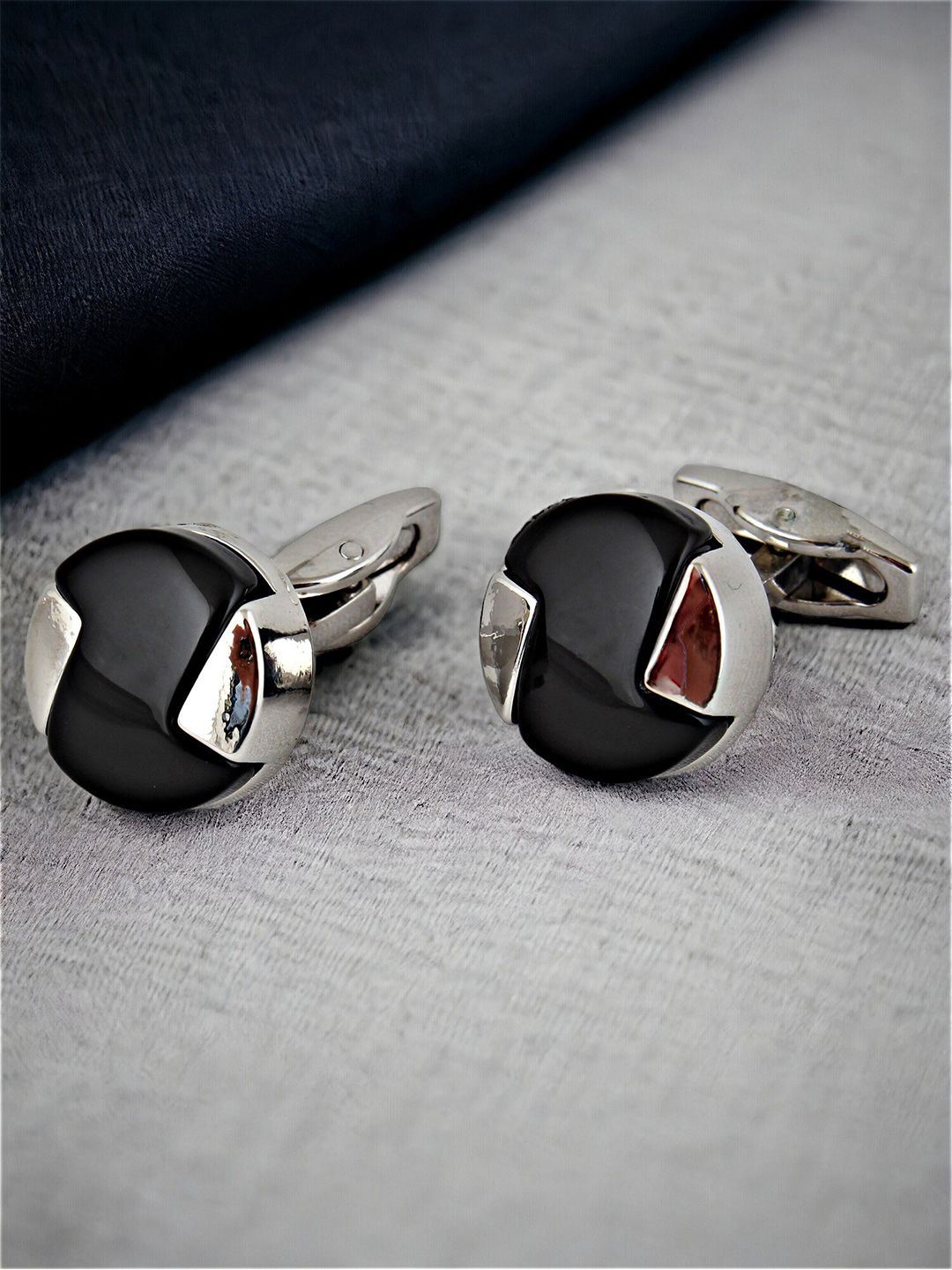 LUCKY JEWELLERY Silver Plated Formal Cufflink-picture-29