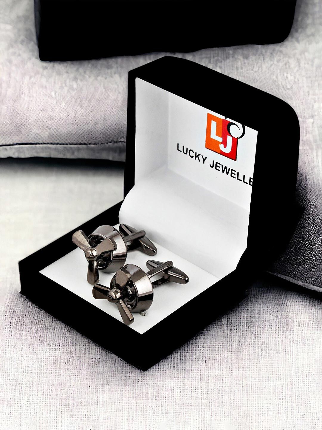 LUCKY JEWELLERY Fan Design Formal Cufflink-picture-19
