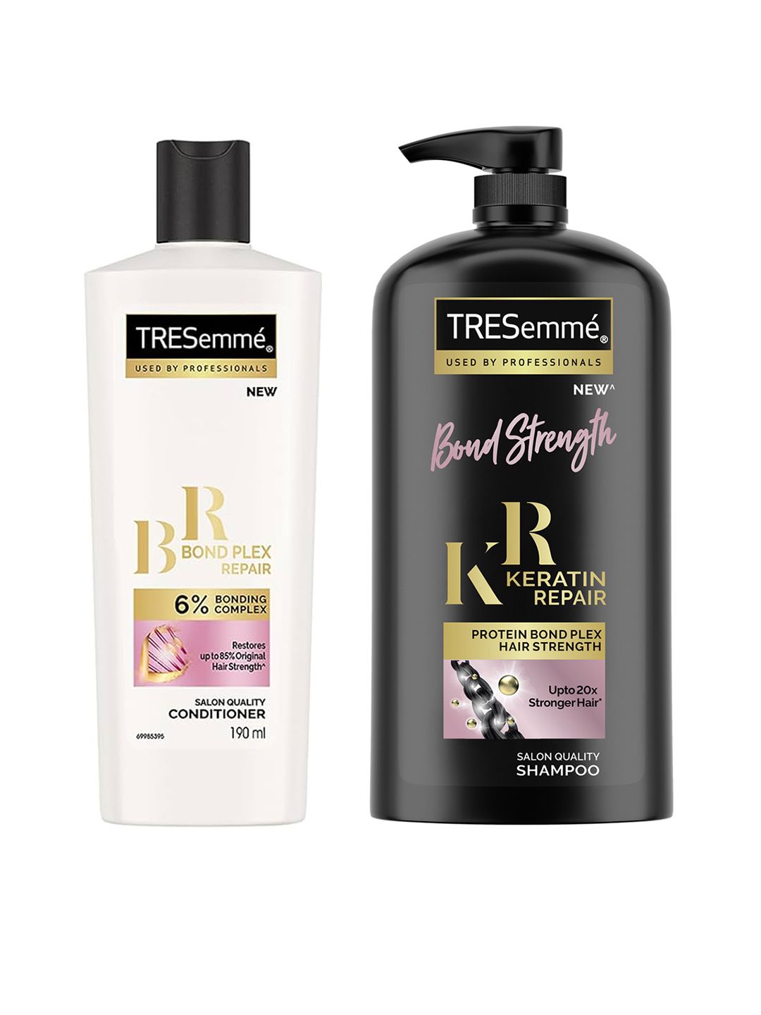 TRESemme Set of Bond Plex Repair Conditioner - 190ml & Bond Strength Keratin Shampoo - 1L