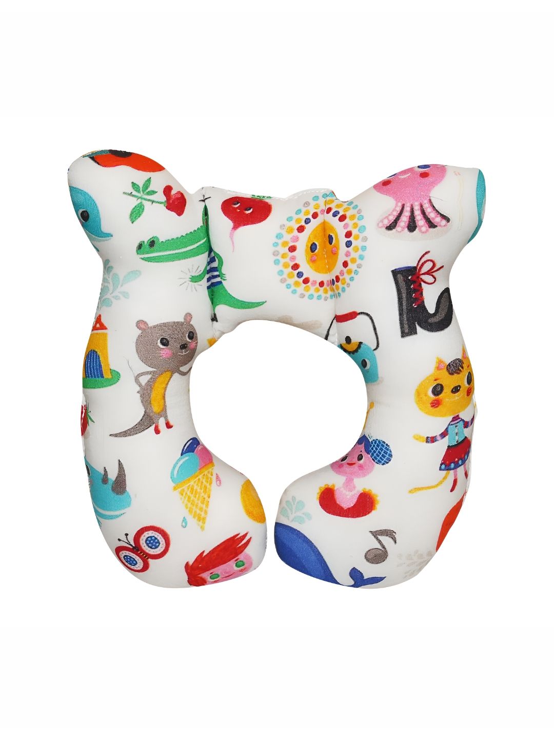 OSCAR HOME White Fibre Filled Cotton Ultra Soft Travel Pillow-image-49