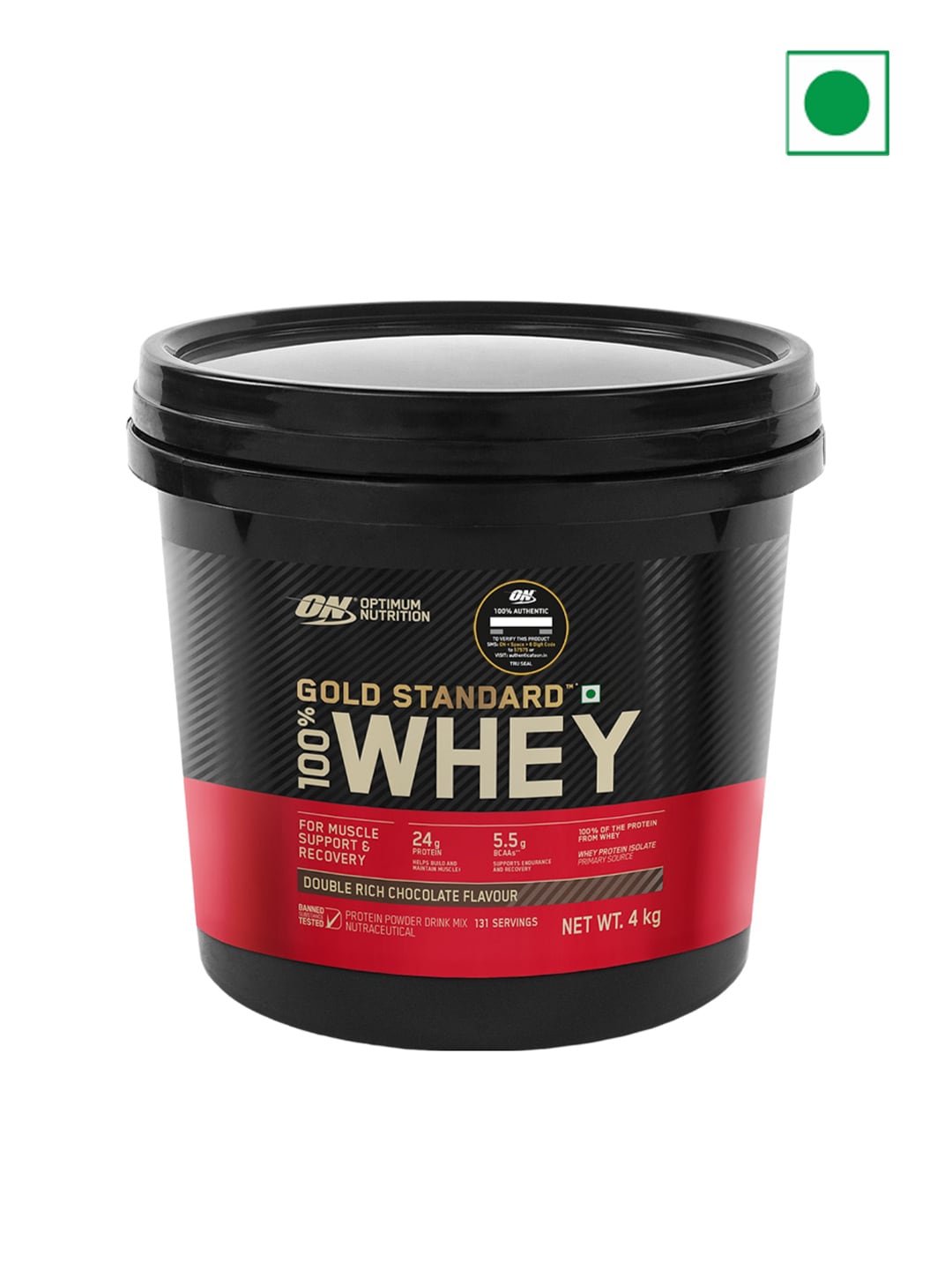 Optimum Nutrition Gold Standard 100% Whey Protein Powder-Double Rich Chocolate-4 Kg