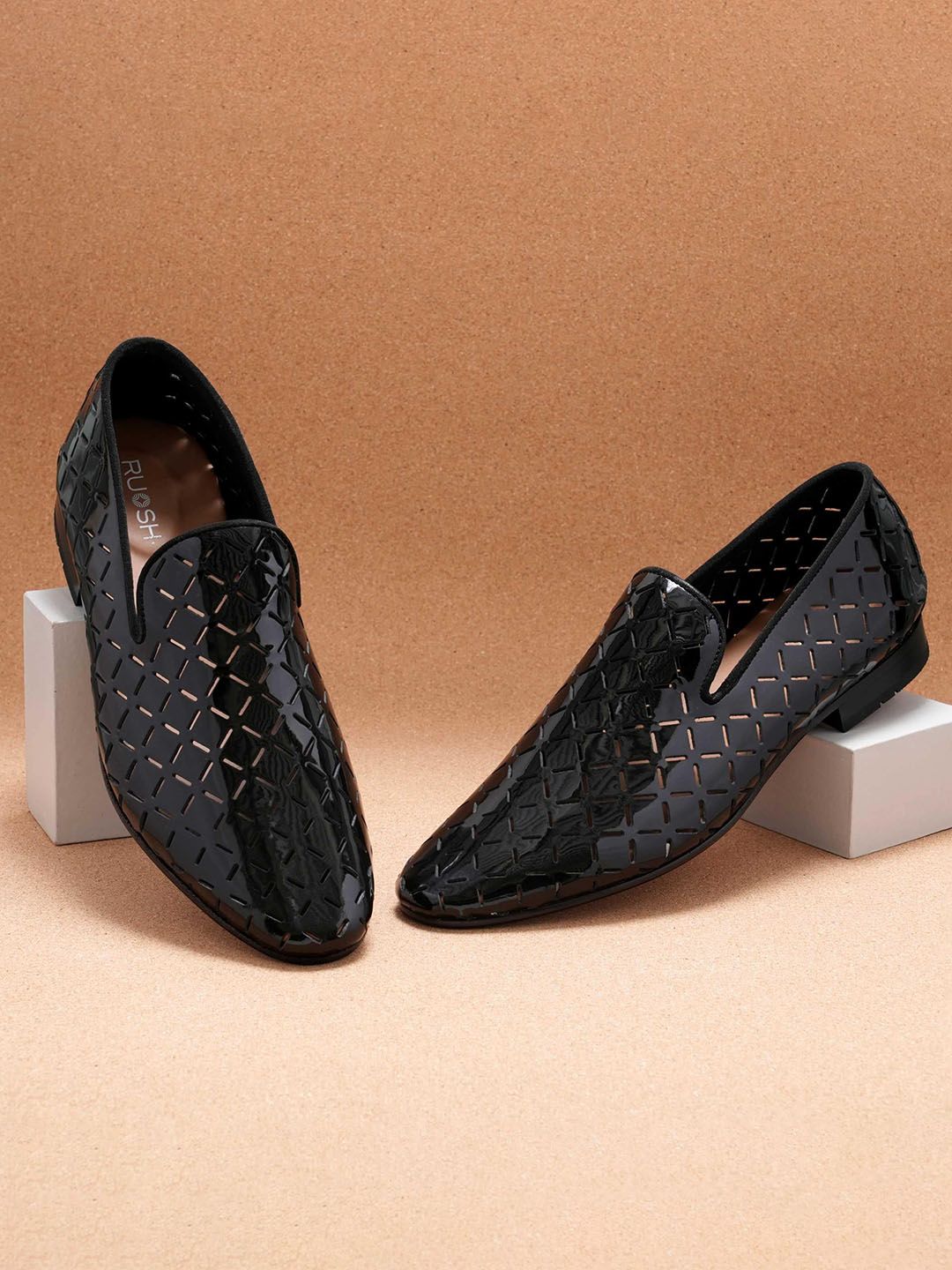 Ruosh Men Textured Formal Slip-On Shoes-picture-14