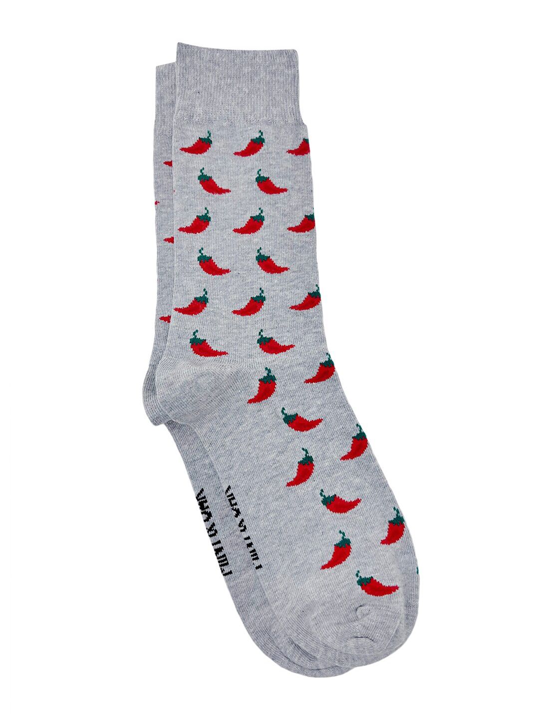 Mint & Oak Men Printed Cotton Calf Length Socks-picture-55