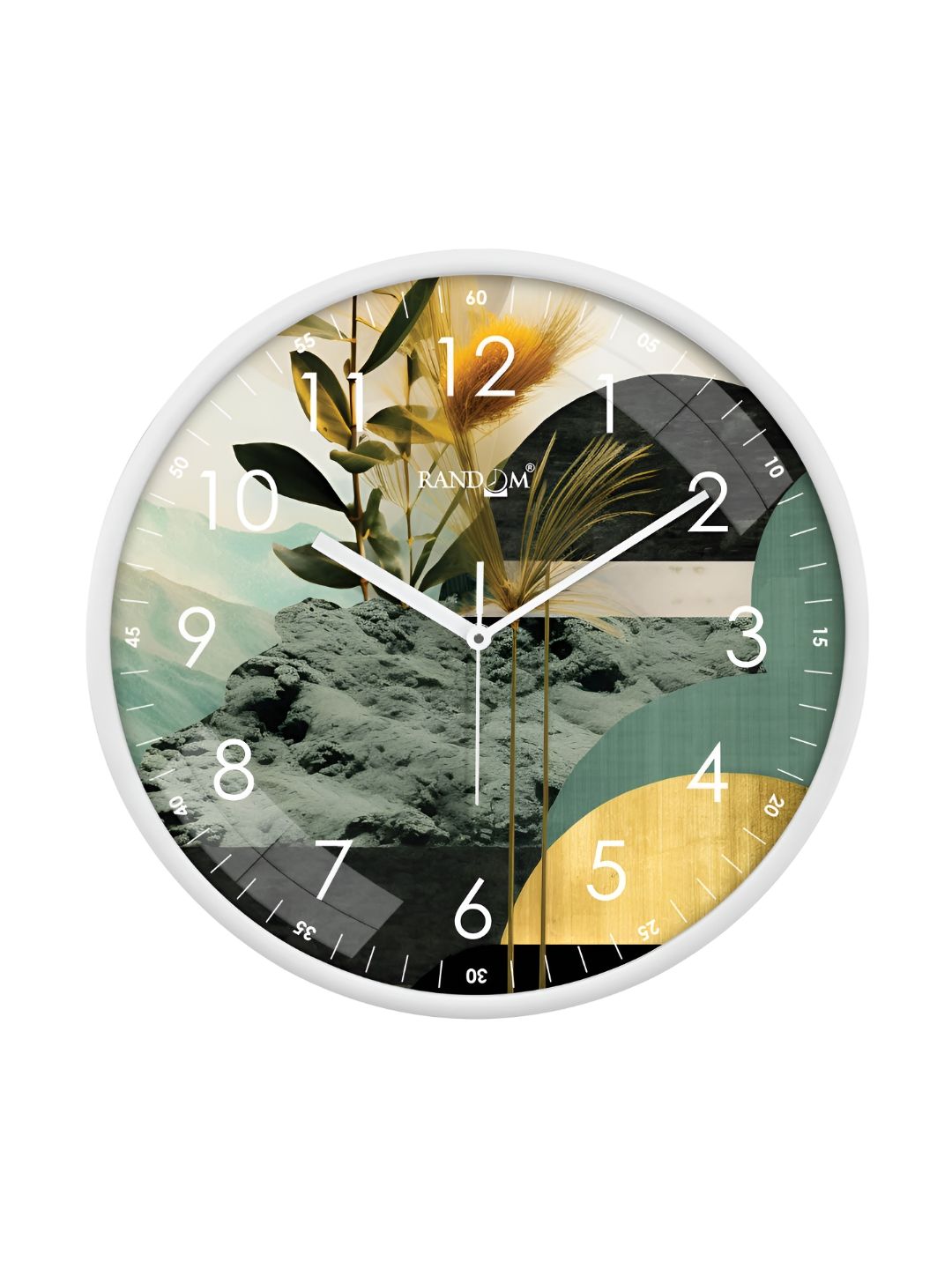 RANDOM Green & Black Printed Analogue Wall Clock-picture-37