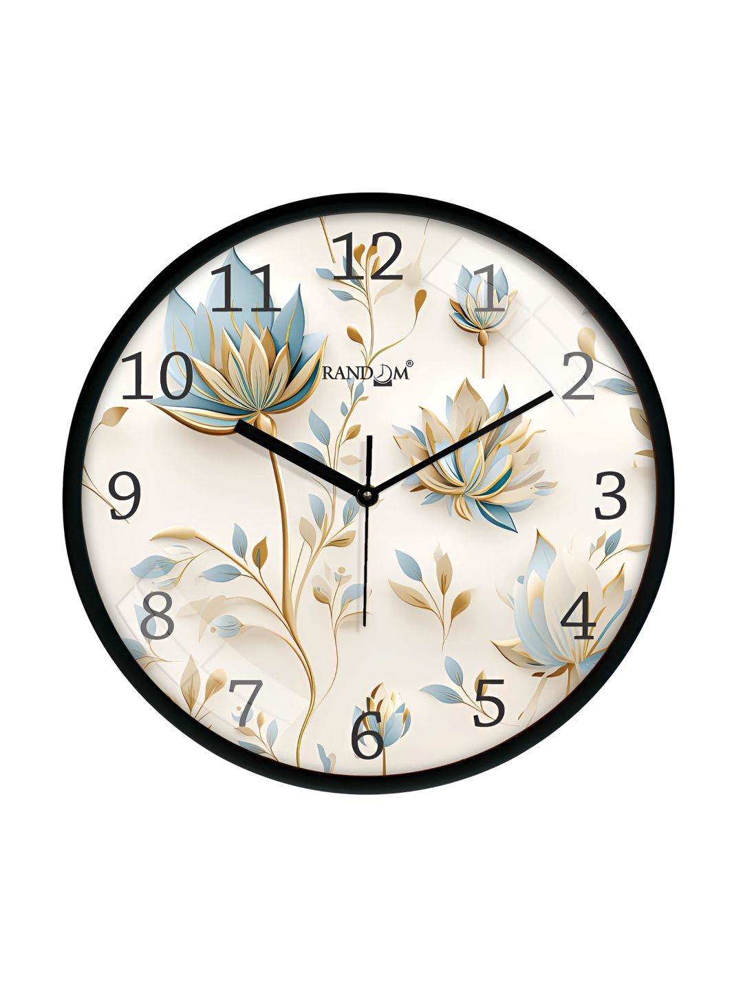 RANDOM Blue & Black Printed Analogue Wall Clock-image-31