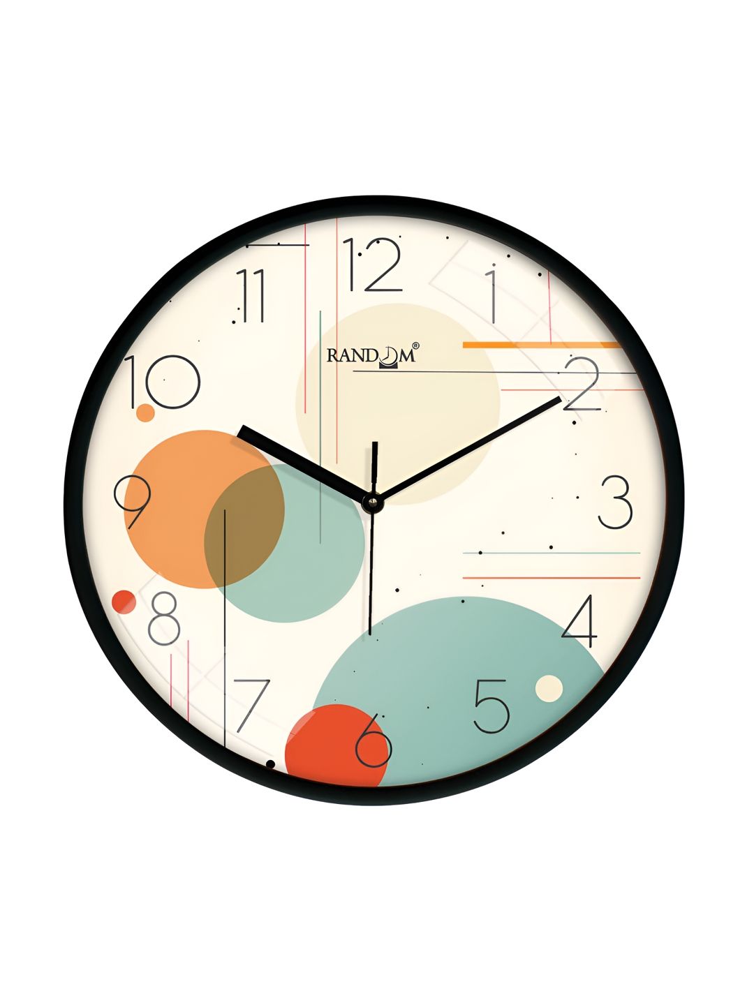 RANDOM Black & Orange Print Dial Wall Clock-image-20