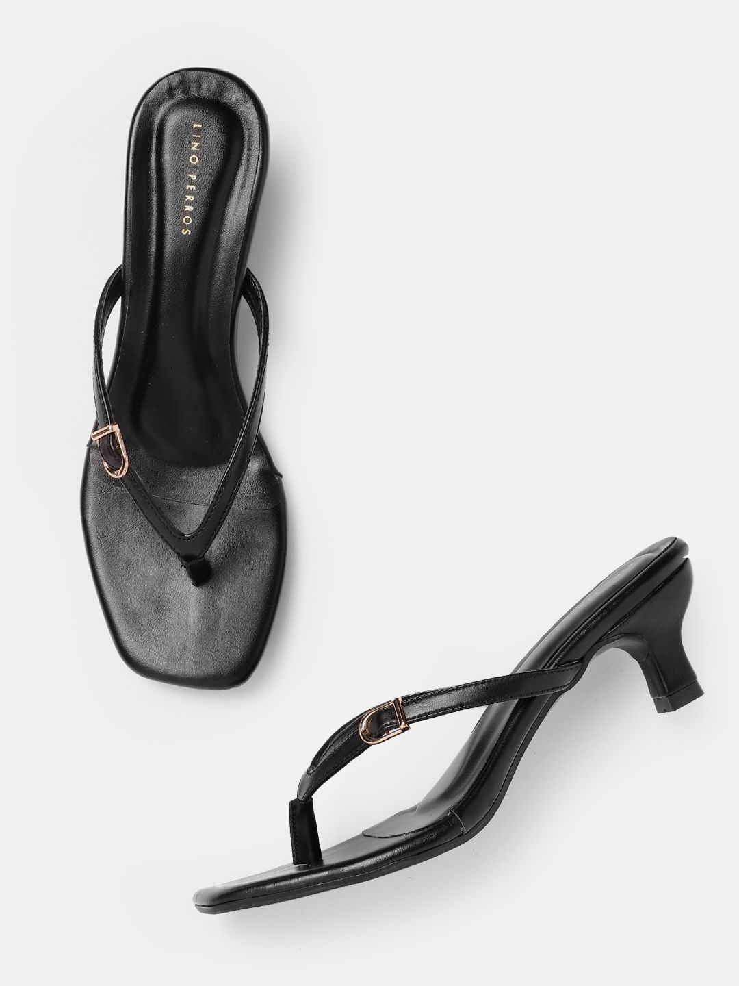 Lino Perros Kitten Heels with Buckles