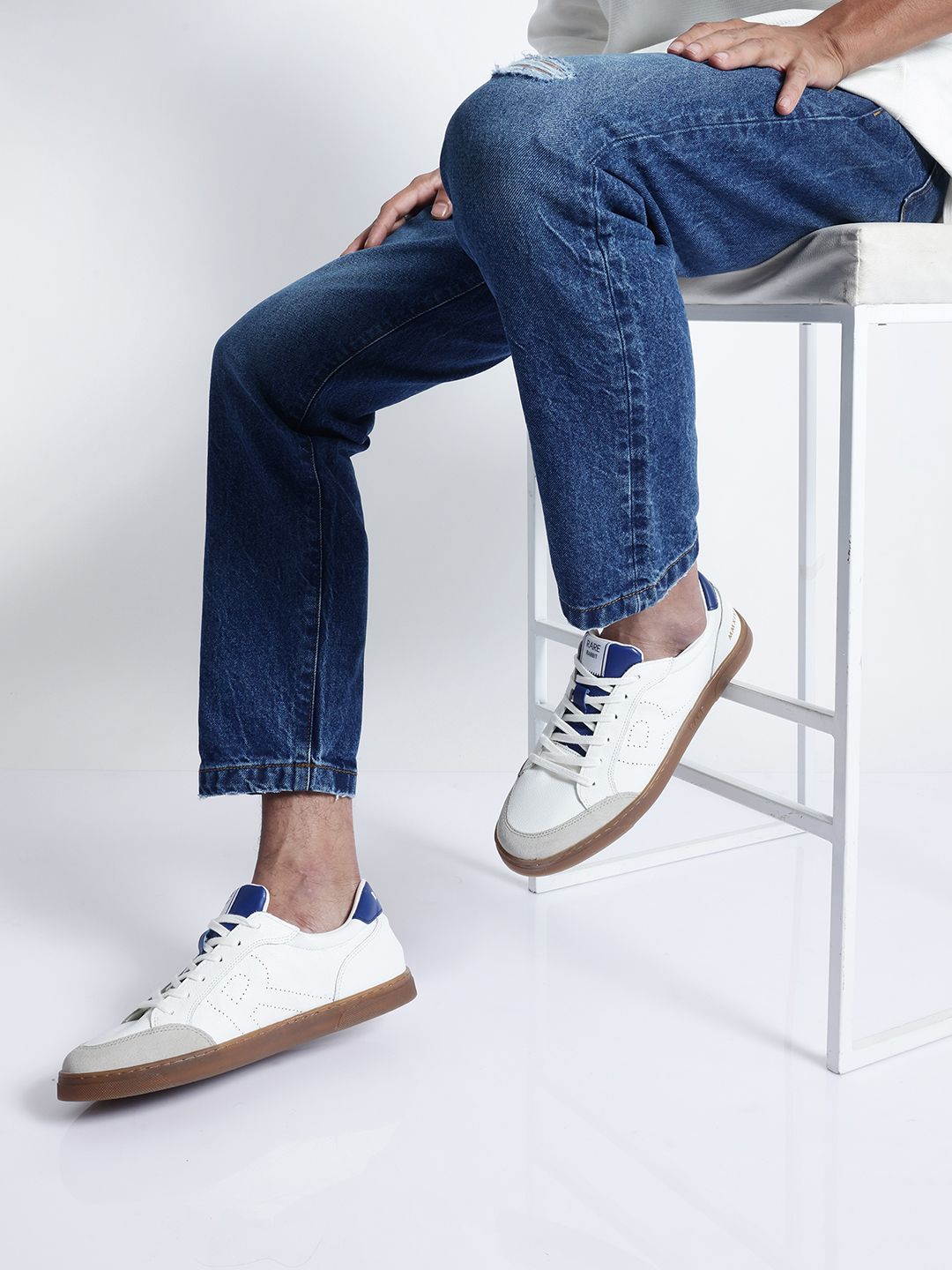 RARE RABBIT Men Rocco Textured Leather Sneakers-picture-23