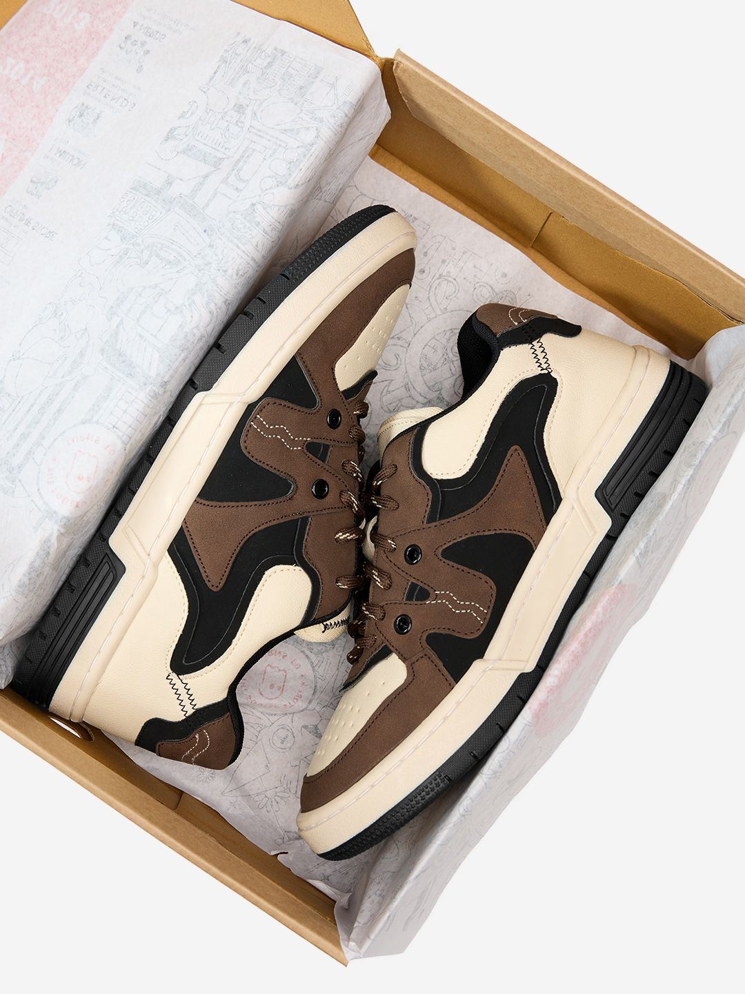 The Souled Store Women Colourblocked Lightweight Comfort Insole Nubuck Sneakers