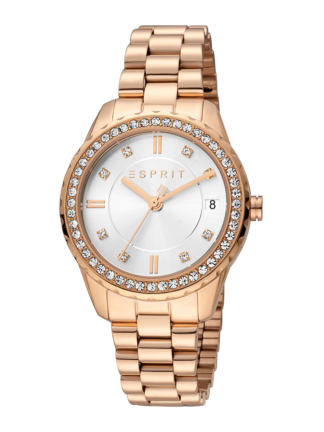 ESPRIT Women Embellished Stainless Steel Bracelet Style Straps Analogue Watch ES1L395M0055-picture-17