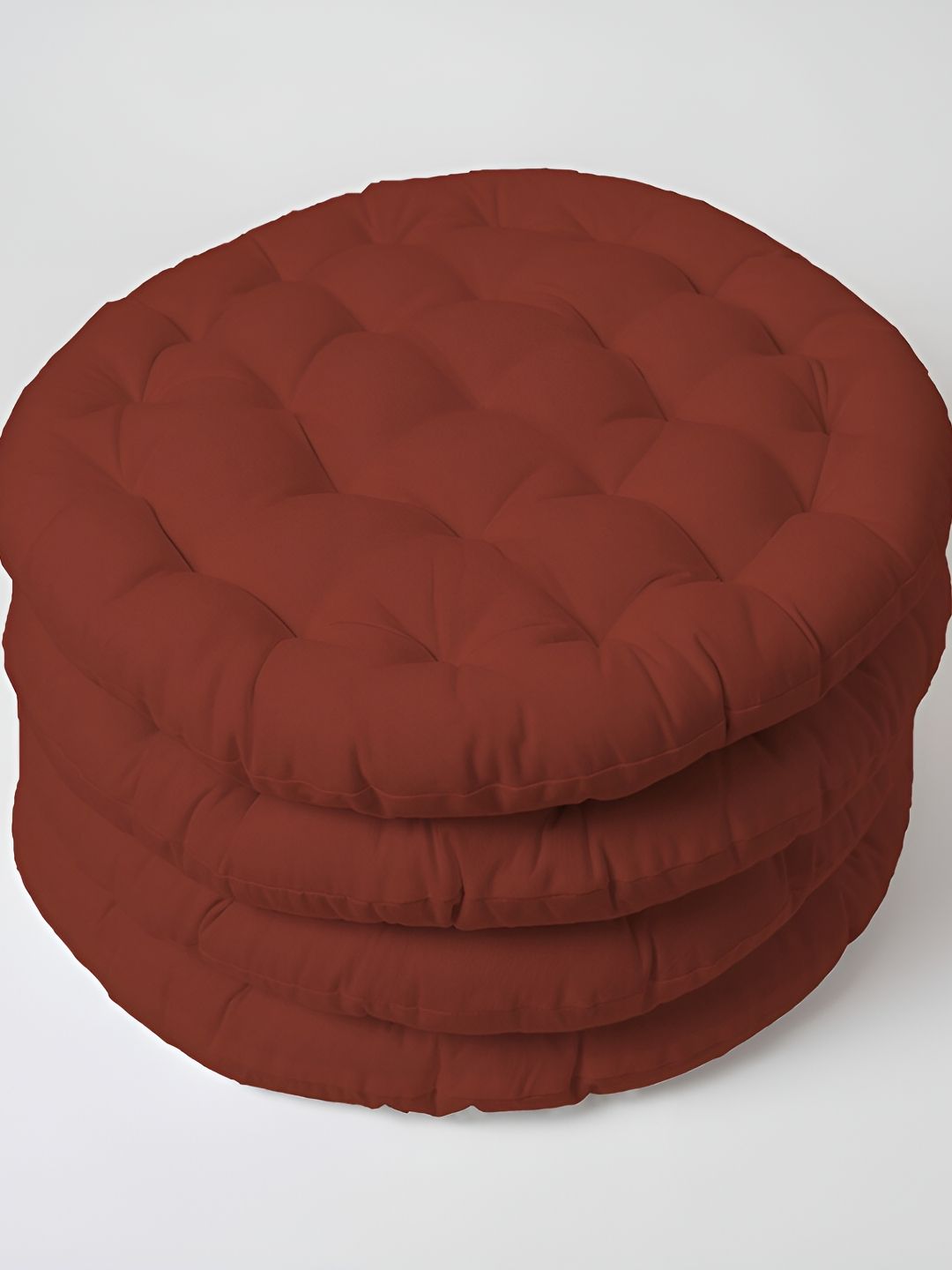 SKANDA FAB Brown 4 Pieces Pure Cotton Floor Cushion-image-12
