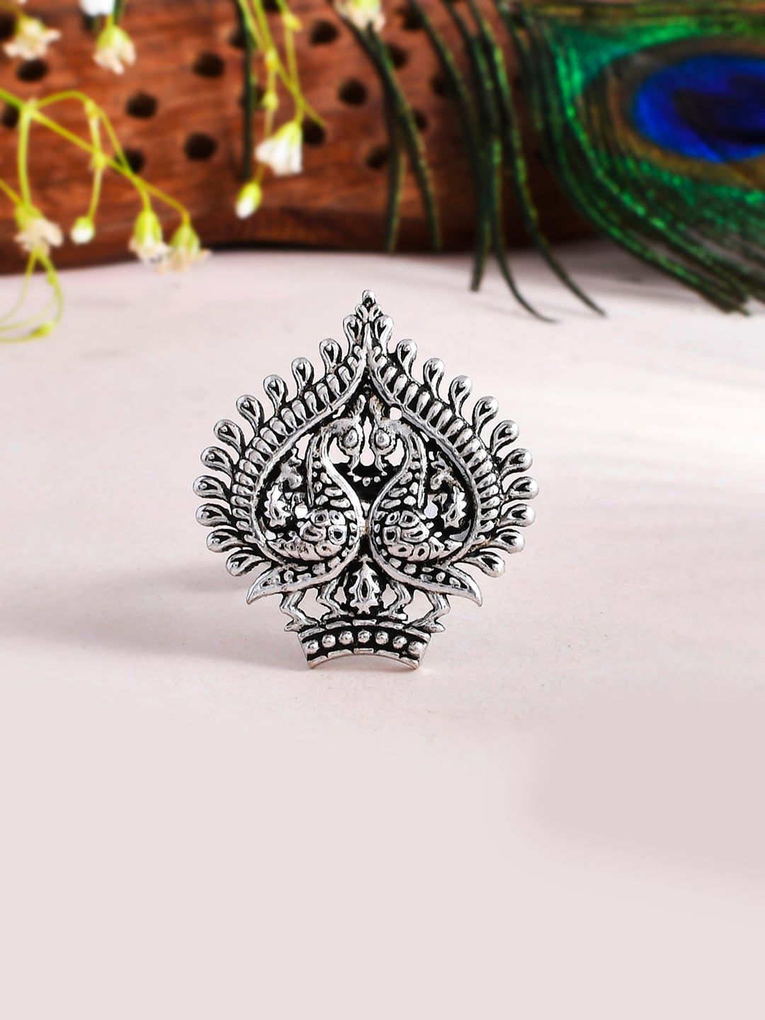 Voylla Silver-Plated Finger Ring-picture-27