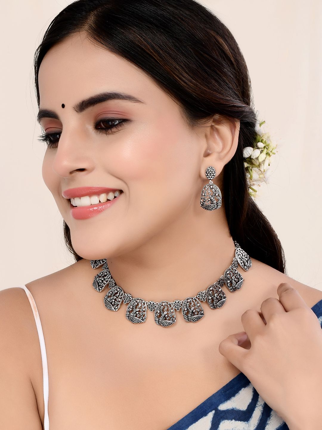 Voylla Silver-Plated Jewellery Set-picture-14