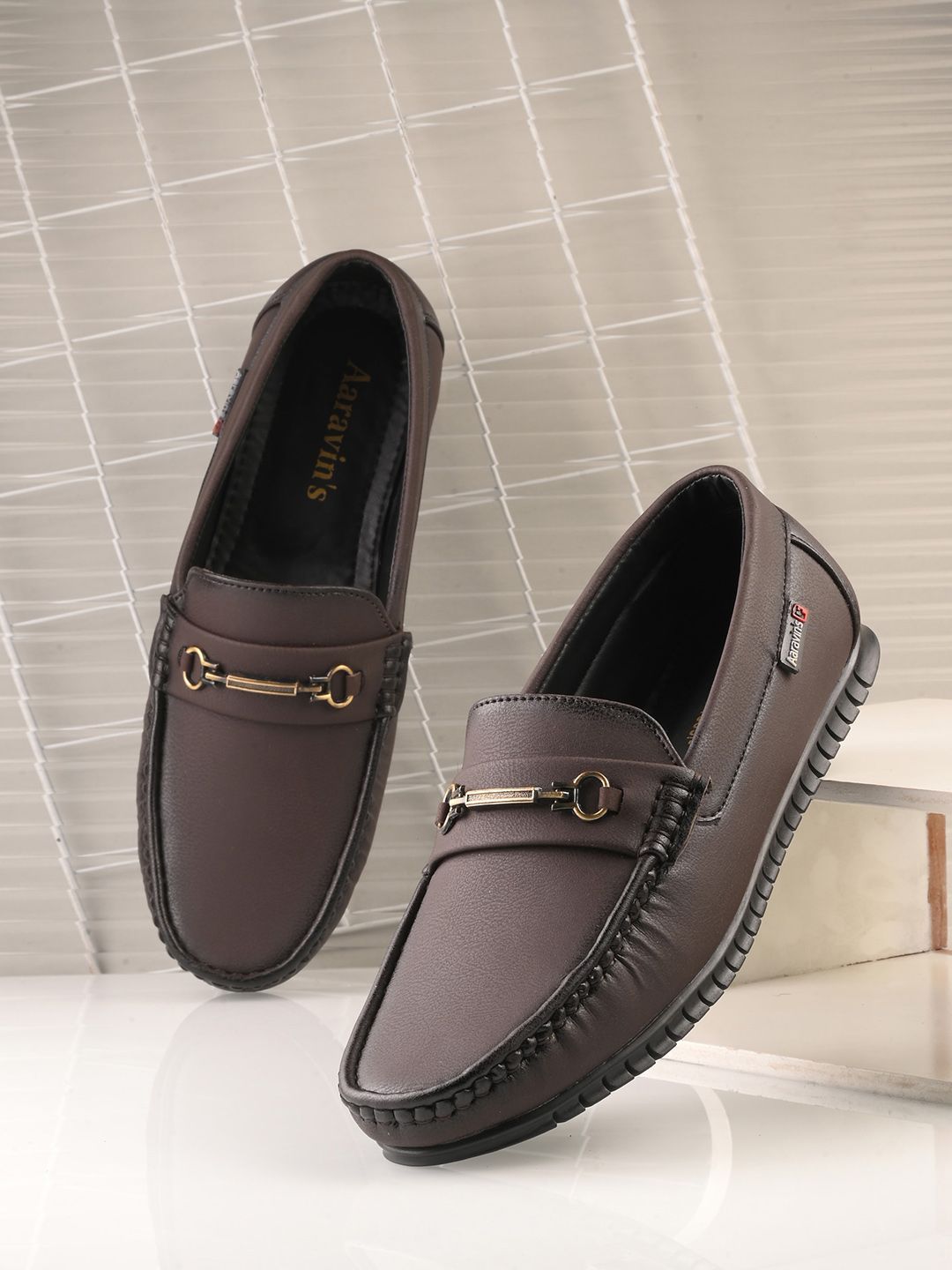 AARAVIN'S Men Lightweight Horsebit Loafers-picture-20