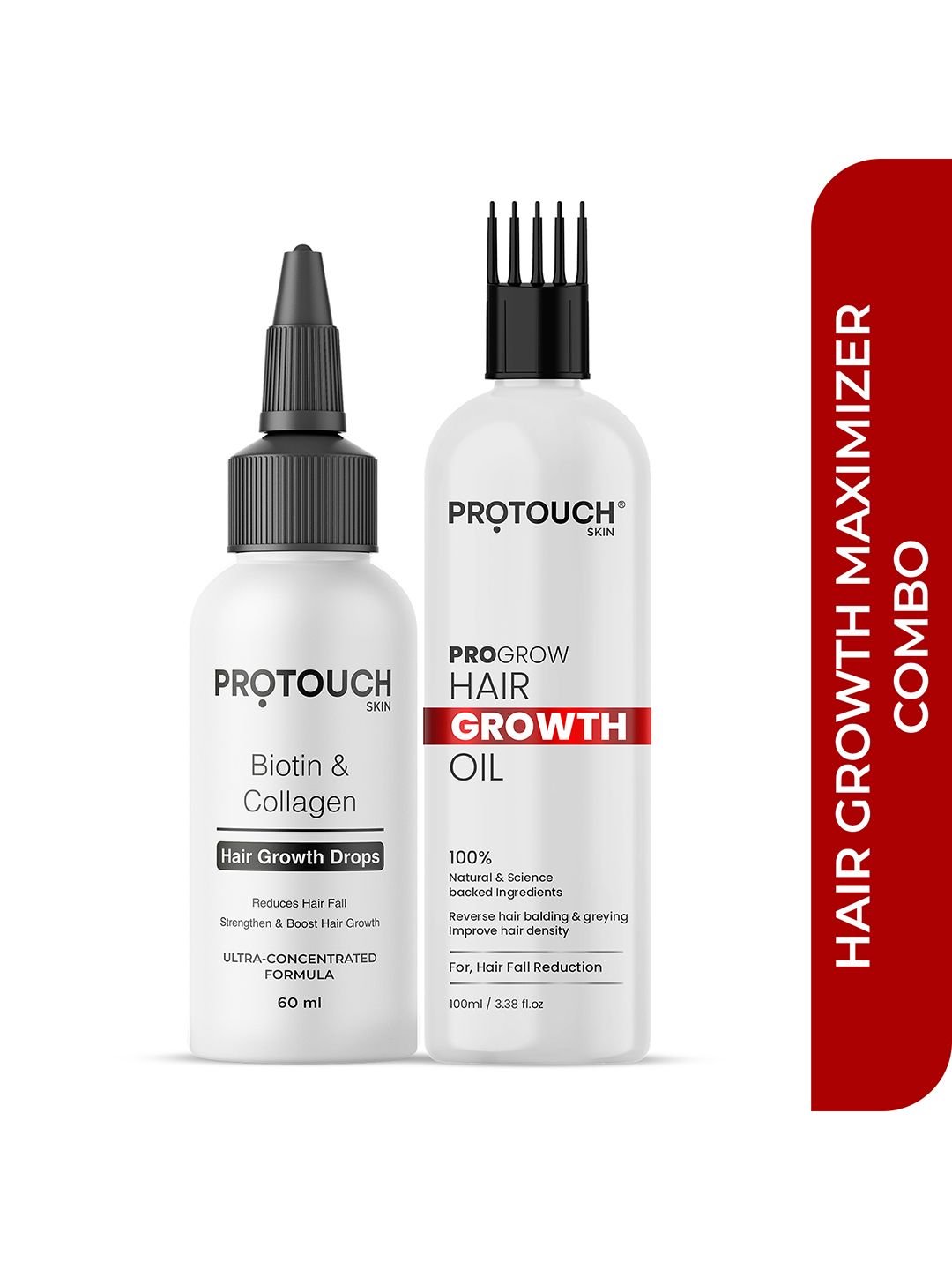 PROTOUCH Progrow Hair Growth Oil 100ml & Biotin Collagen Hair Growth Drops - 60ml-image-10