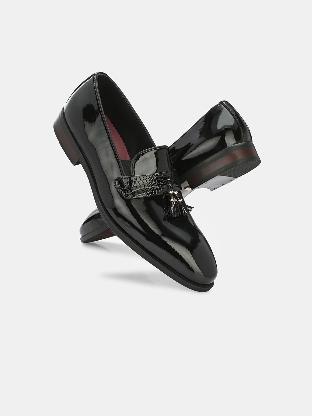 Lafattio Men Textured Formal Loafers-picture-36