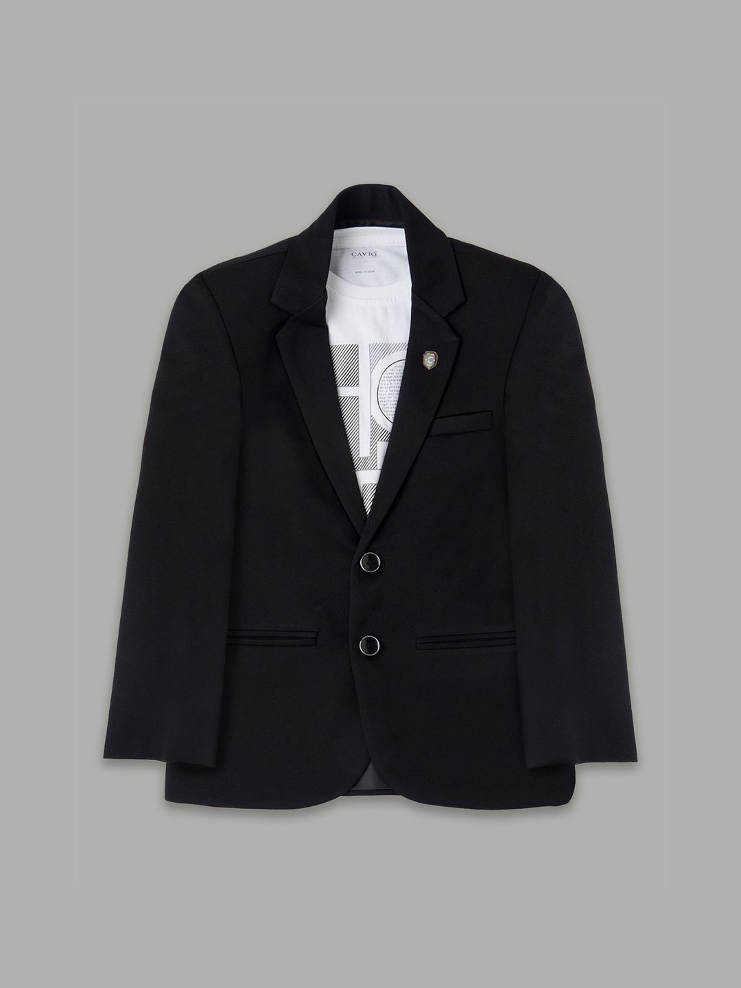 CAVIO Boys Single-Breasted Pure Cotton Party Blazer & T-Shirt