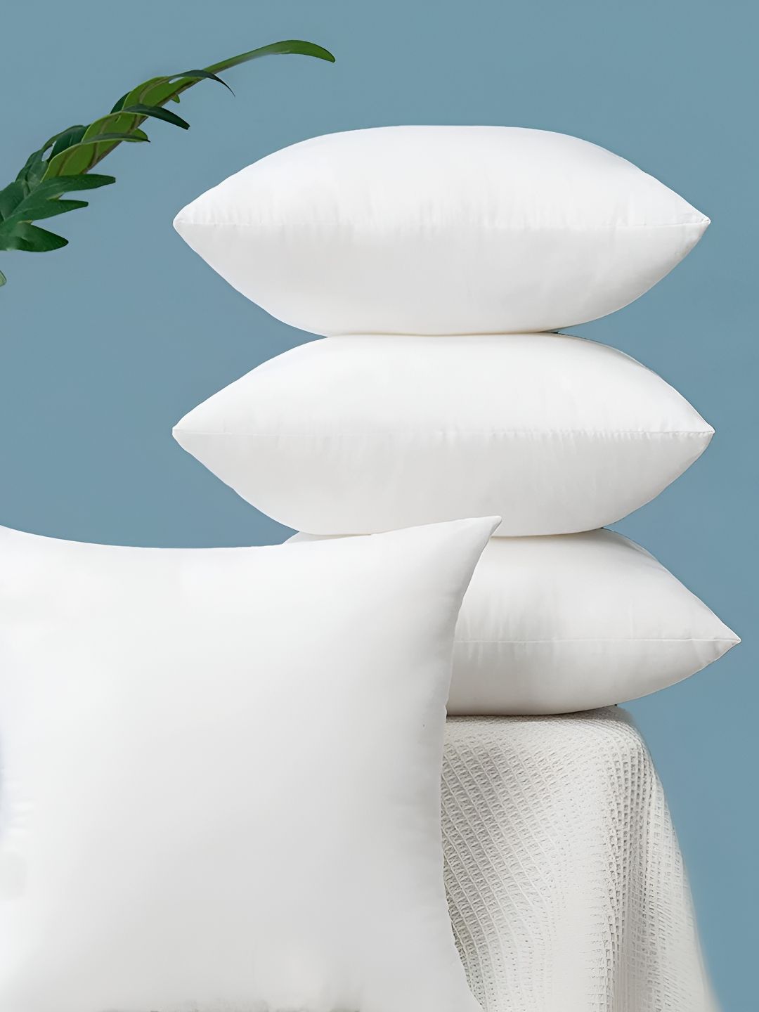 UrbanArts White 4 Pieces Fiber Filled Cushions-image-27