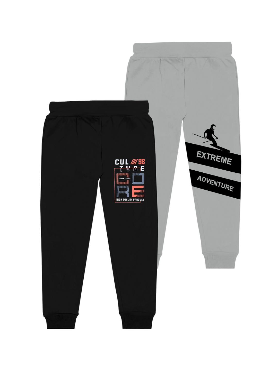 BAESD Boys Pack Of 2 Mid-Rise Typography Printed Cotton Joggers-picture-42