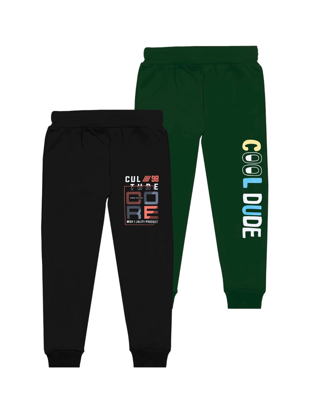 BAESD Boys Pack Of 2 Typography Printed Cotton Mid Rise Joggers-picture-24