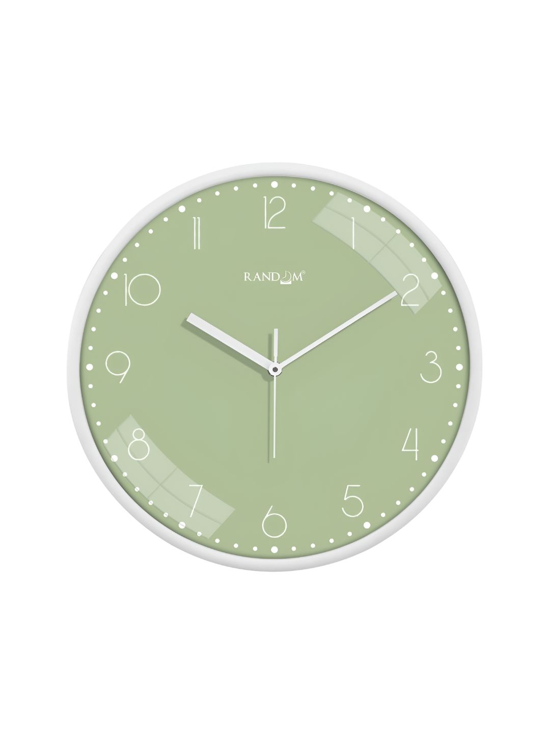 RANDOM Green & White Analogue Contemporary Wall Clock-picture-35