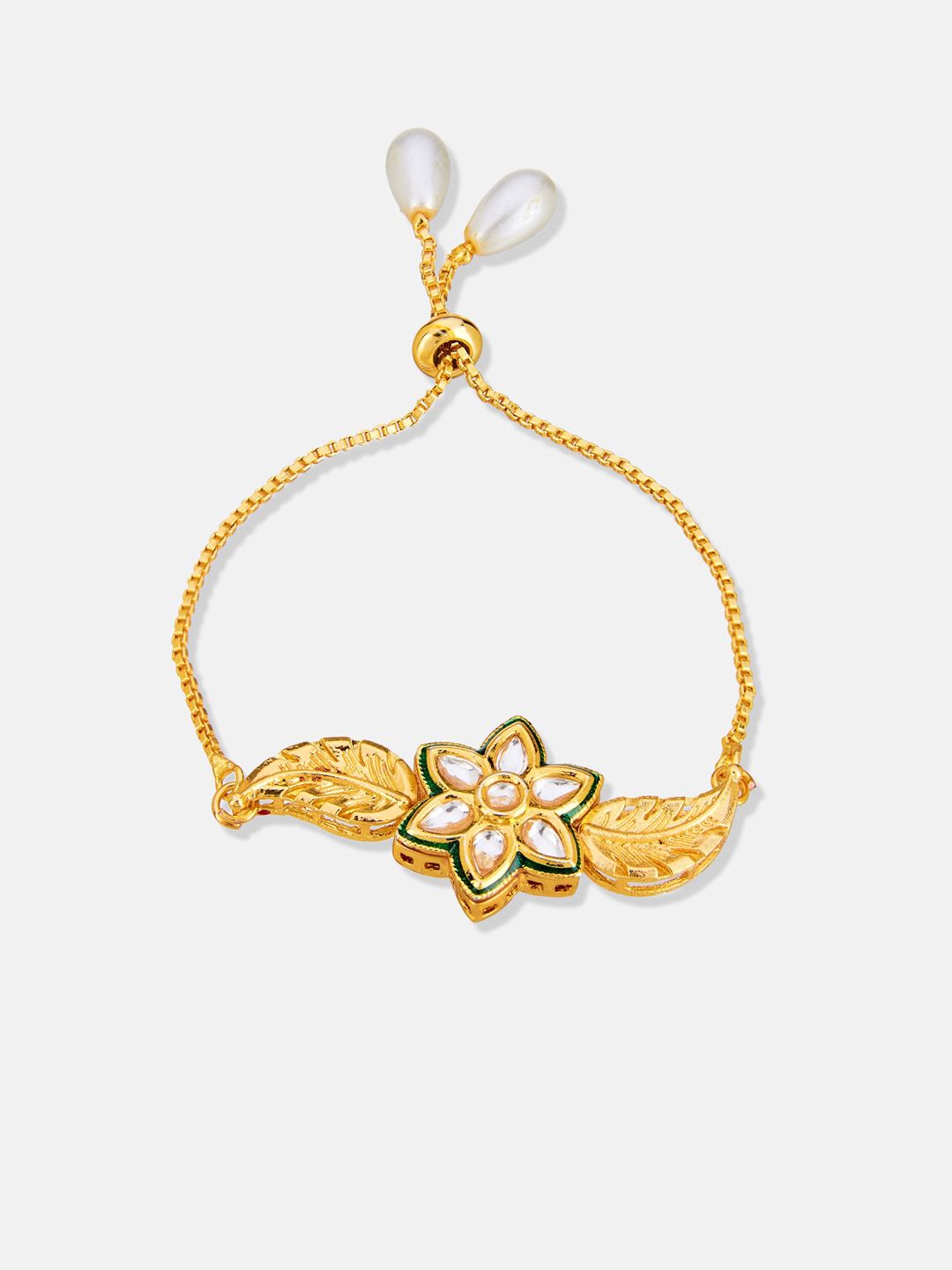 ATIBELLE Gold-Plated Kundan-Studded Jewellery Set