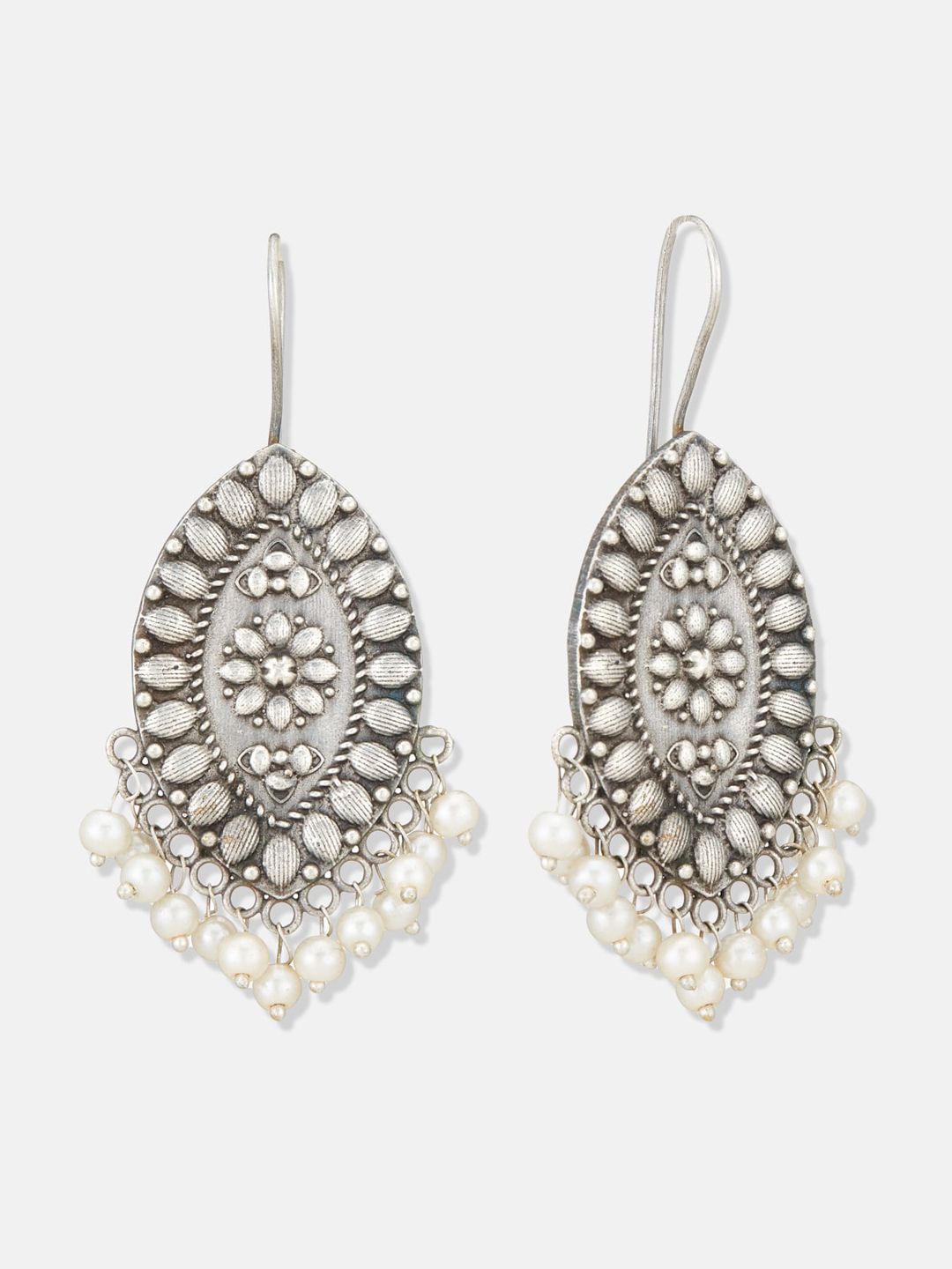 ATIBELLE German Silver Silver-Plated Ghungroo Detail Jewellery Set