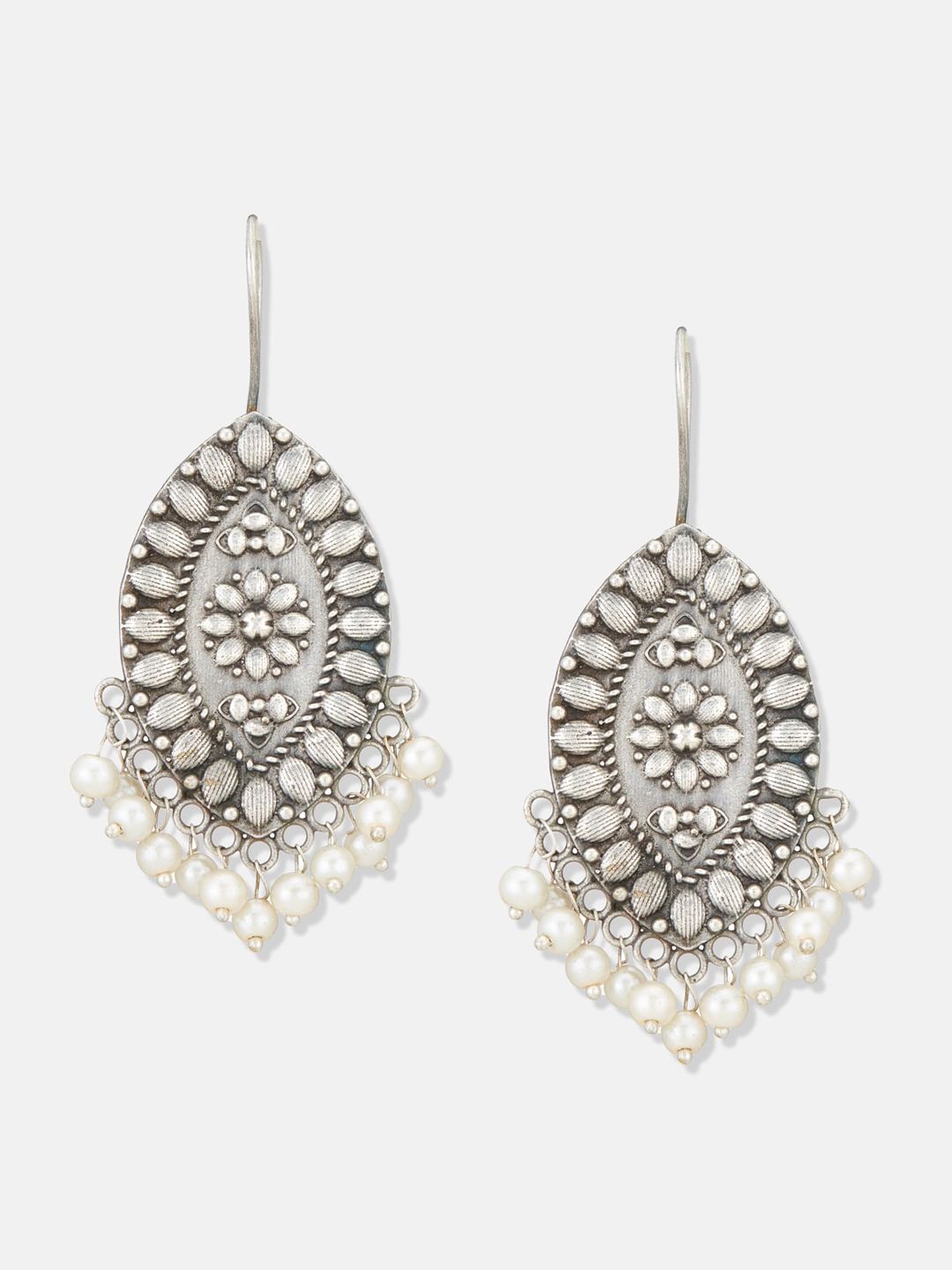 ATIBELLE German Silver Silver-Plated Ghungroo Detail Jewellery Set