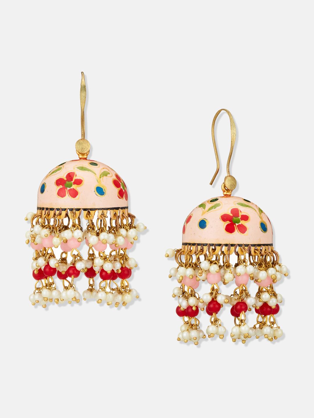 ATIBELLE Gold-Plated Floral Kundan-Studded Jewellery Set