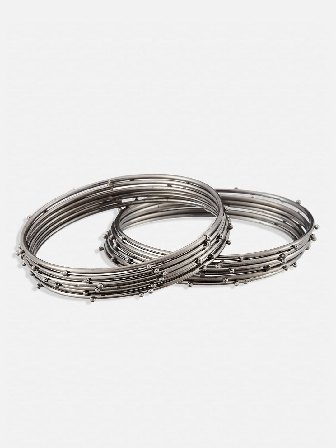 ATIBELLE German Silver Silver-Plated Stone-Studded Jewellery Set