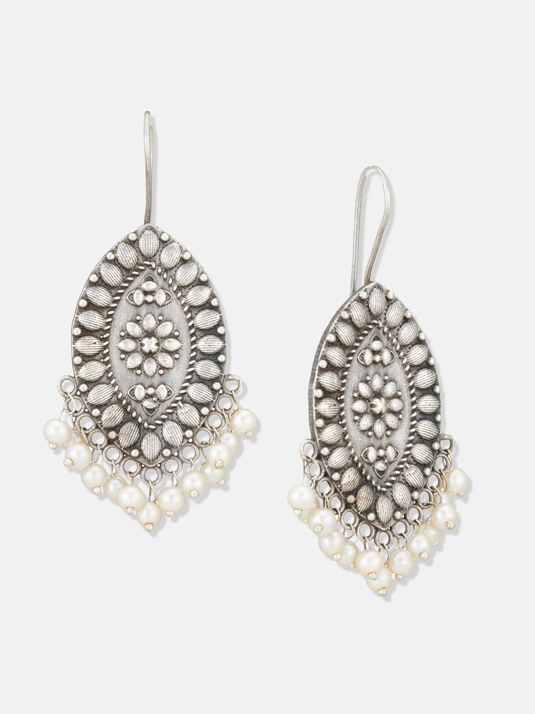 ATIBELLE Silver-Plated Ghungroo Detail Jewellery Set