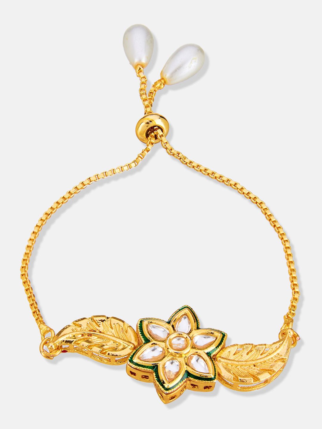 ATIBELLE Gold-Plated Kundan Stone-Studded Jewellery Set
