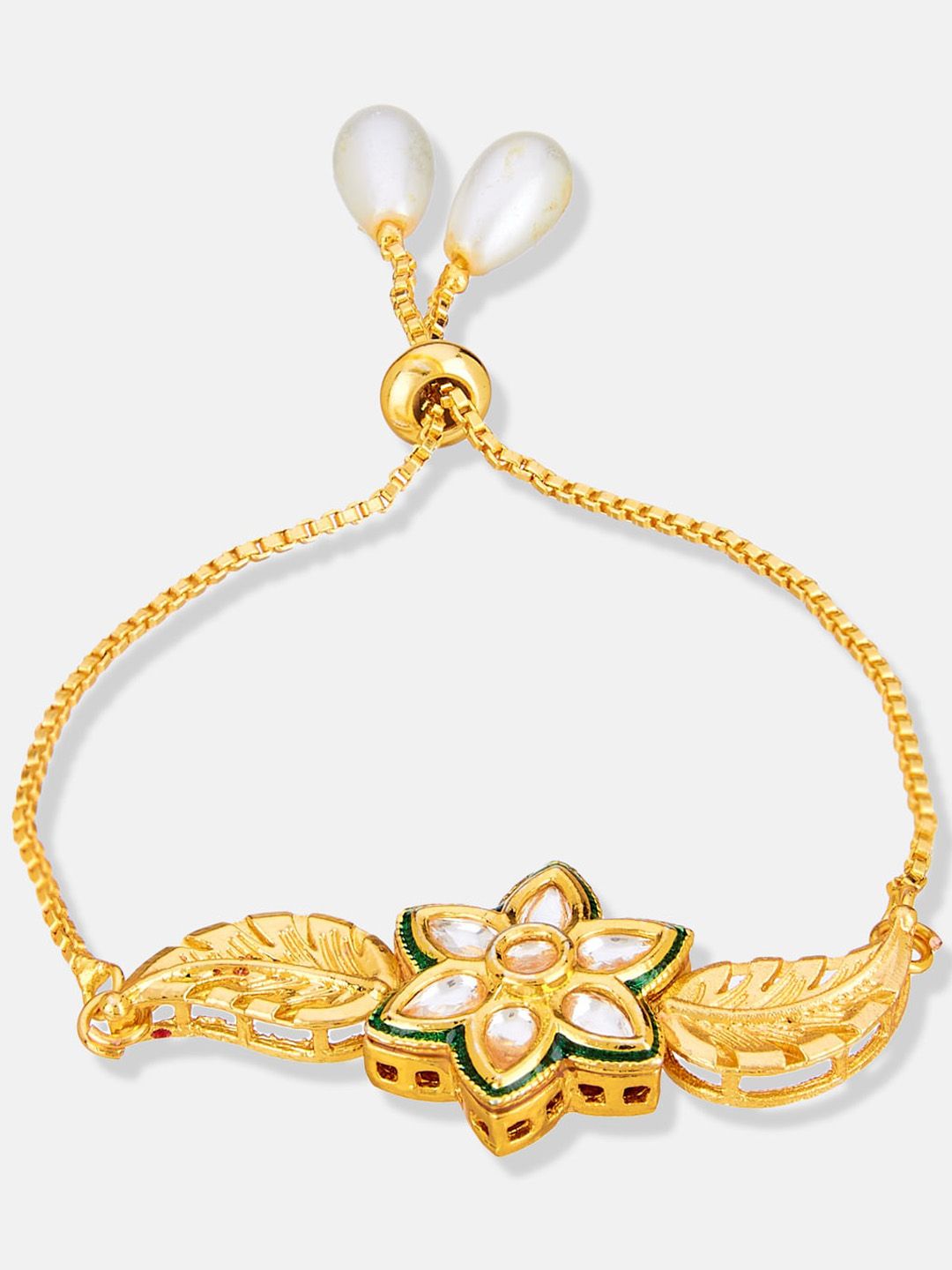 ATIBELLE Gold-Plated Kundan Stone-Studded Jewellery Set