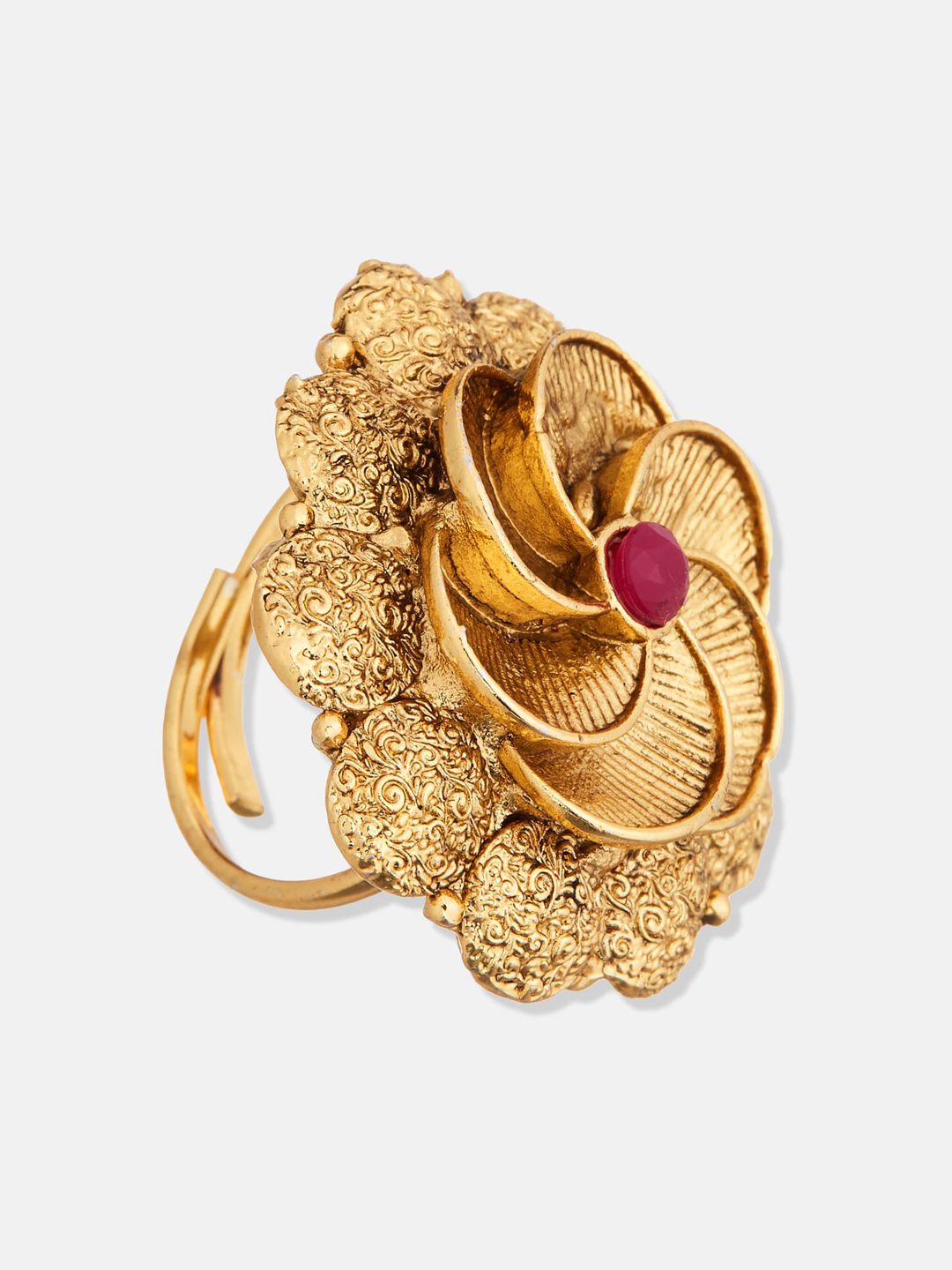 ATIBELLE Gold-Plated Kundan Stone-Studded Jewellery Set