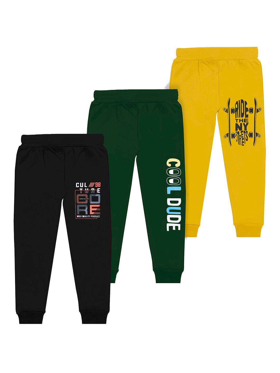 BAESD Boys Pack Of 3 Printed Mid Rise Joggers-picture-47