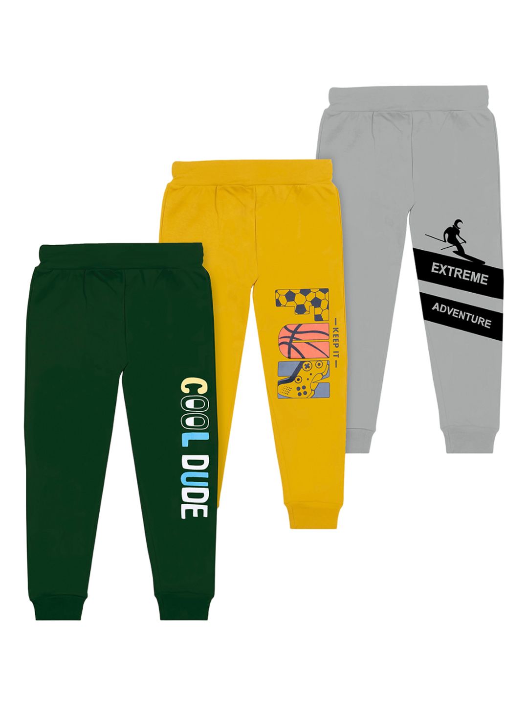 BAESD Boys Pack Of 3 Mid-Rise Typography Printed Cotton Joggers-picture-32