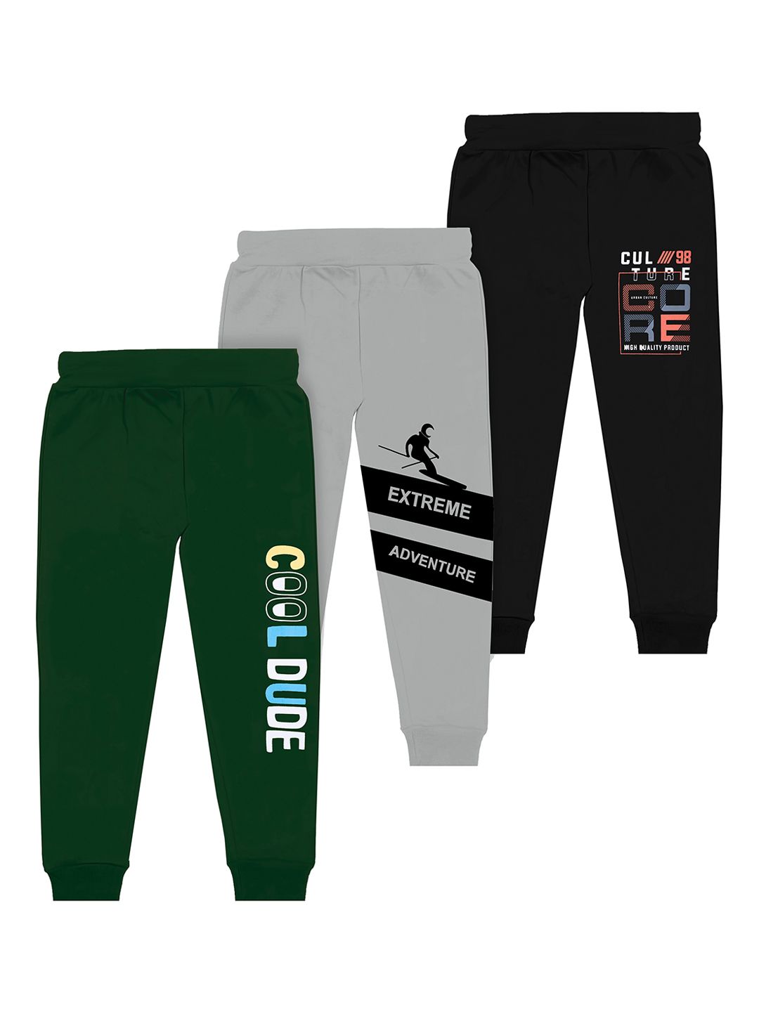 BAESD Boys Pack Of 3 Mid-Rise Typography Printed Cotton Joggers-picture-35