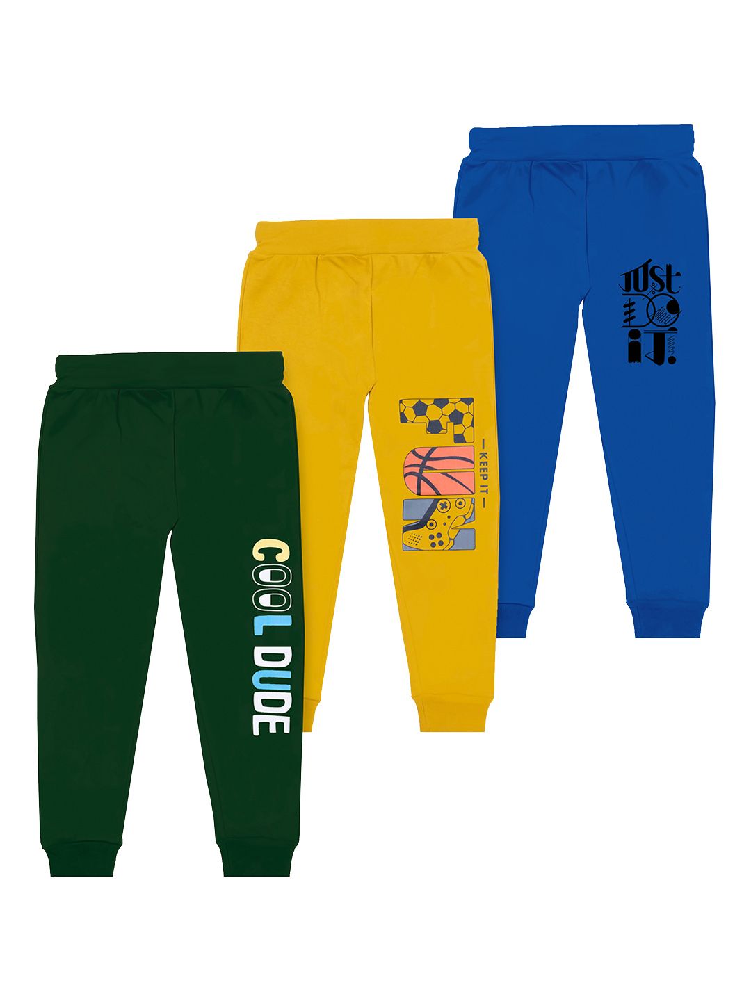 BAESD Boys Pack Of 3 Mid-Rise Typography Printed Cotton Joggers-picture-34